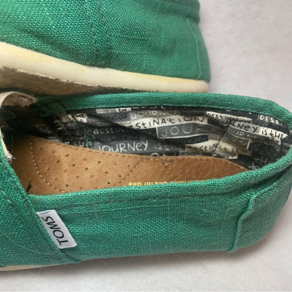 TOMS Canvas Classics Journey is the Destination Jade Green Women’s 7 - Picture 8 of 8